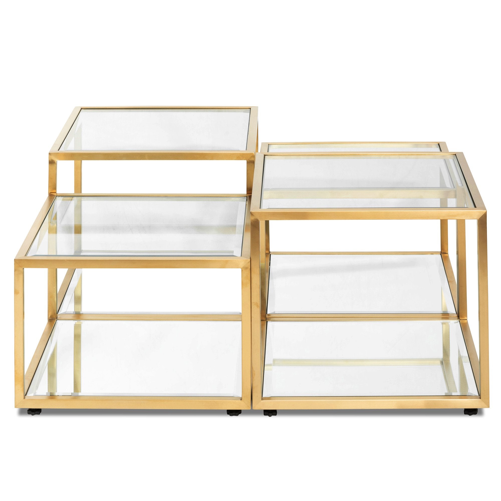 Set of 4 - Olivia Glass Coffee Table - Coffee Table