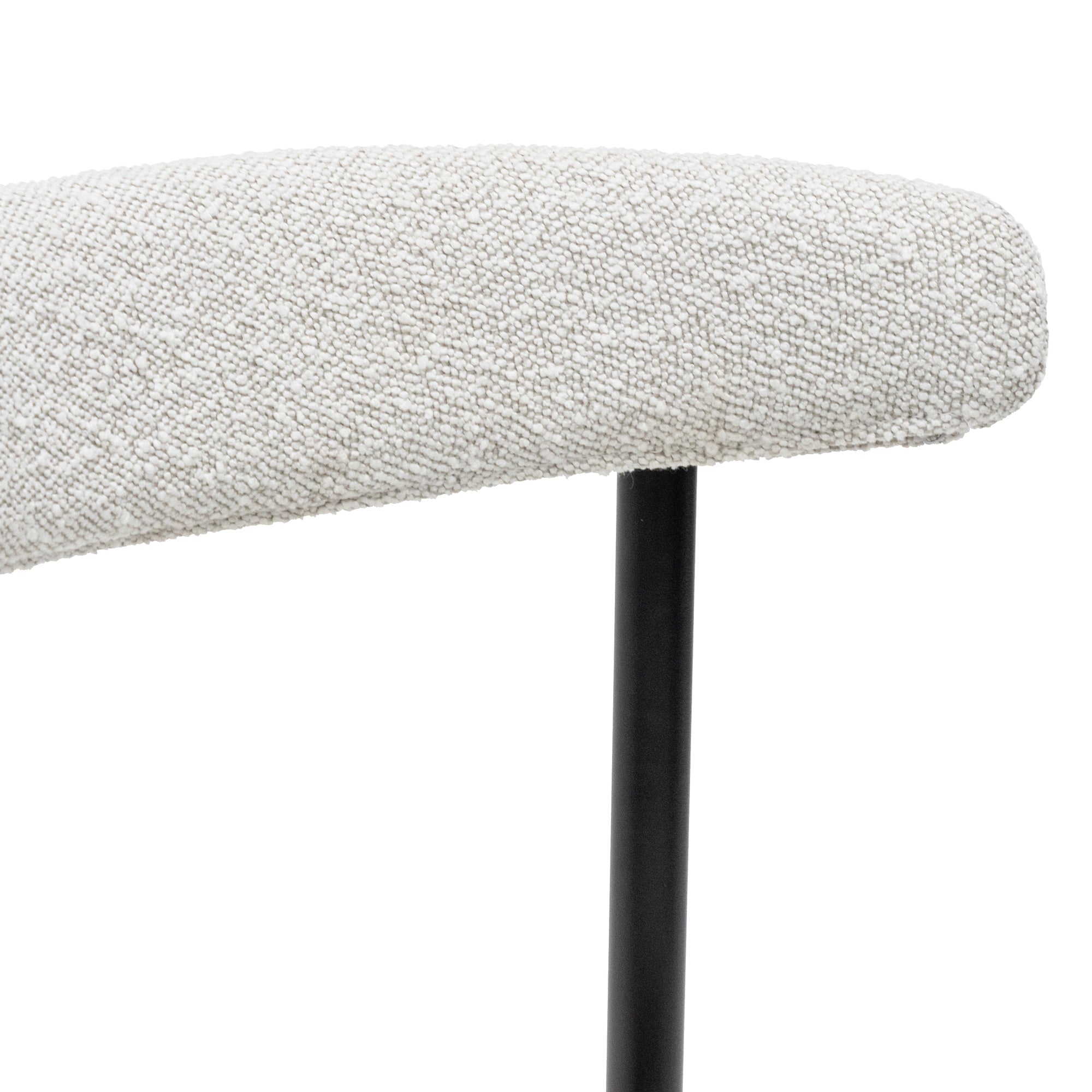 Shaun Fabric Dining Chair - Moon White Boucle - Dining Chairs