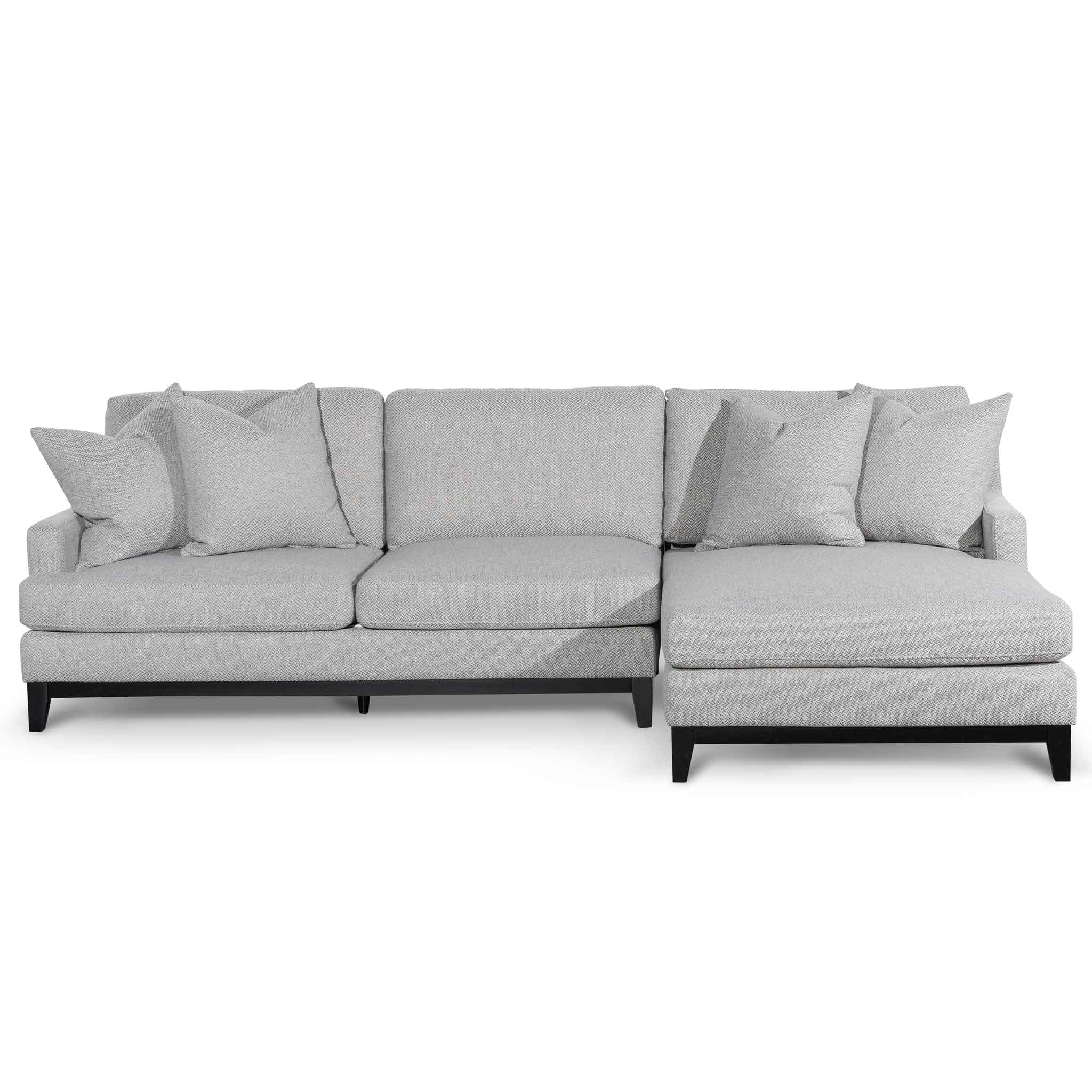 Sofia 3S Right Chaise Sofa - Granite Grey - Sofas