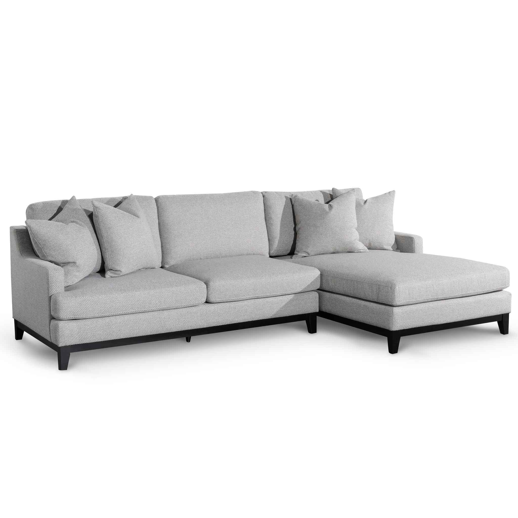 Sofia 3S Right Chaise Sofa - Granite Grey - Sofas