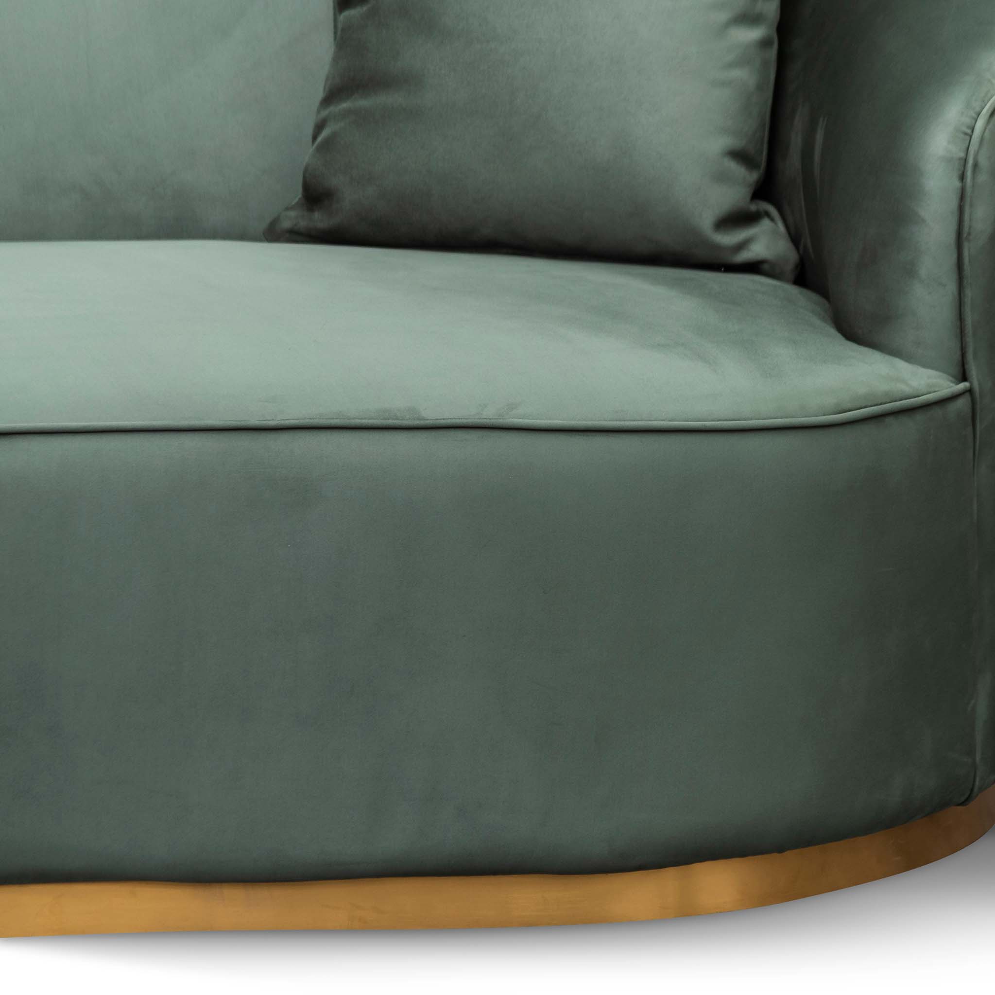 Sophie 3S Sofa - Dark Green Velvet - Sofas