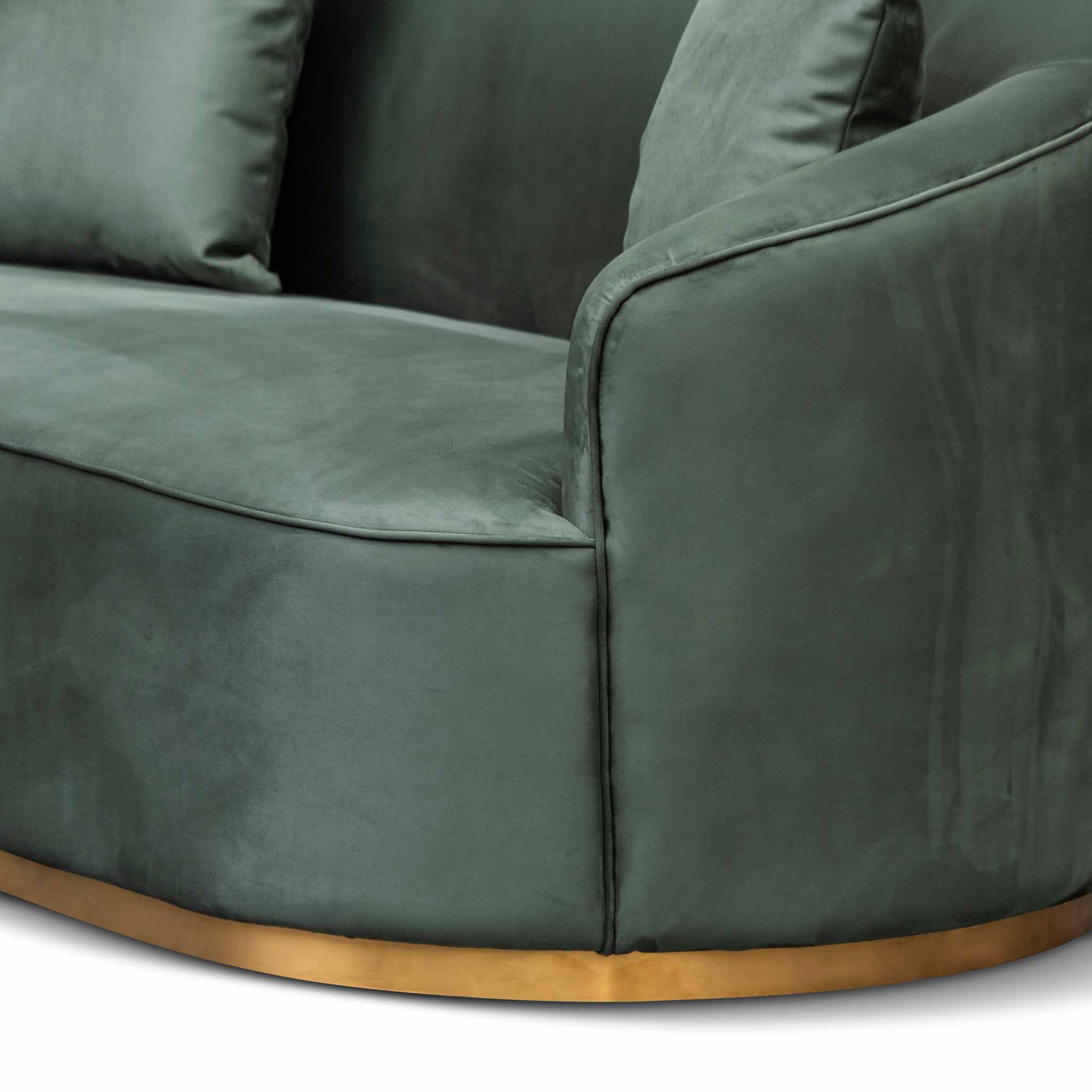 Sophie 3S Sofa - Dark Green Velvet - Sofas