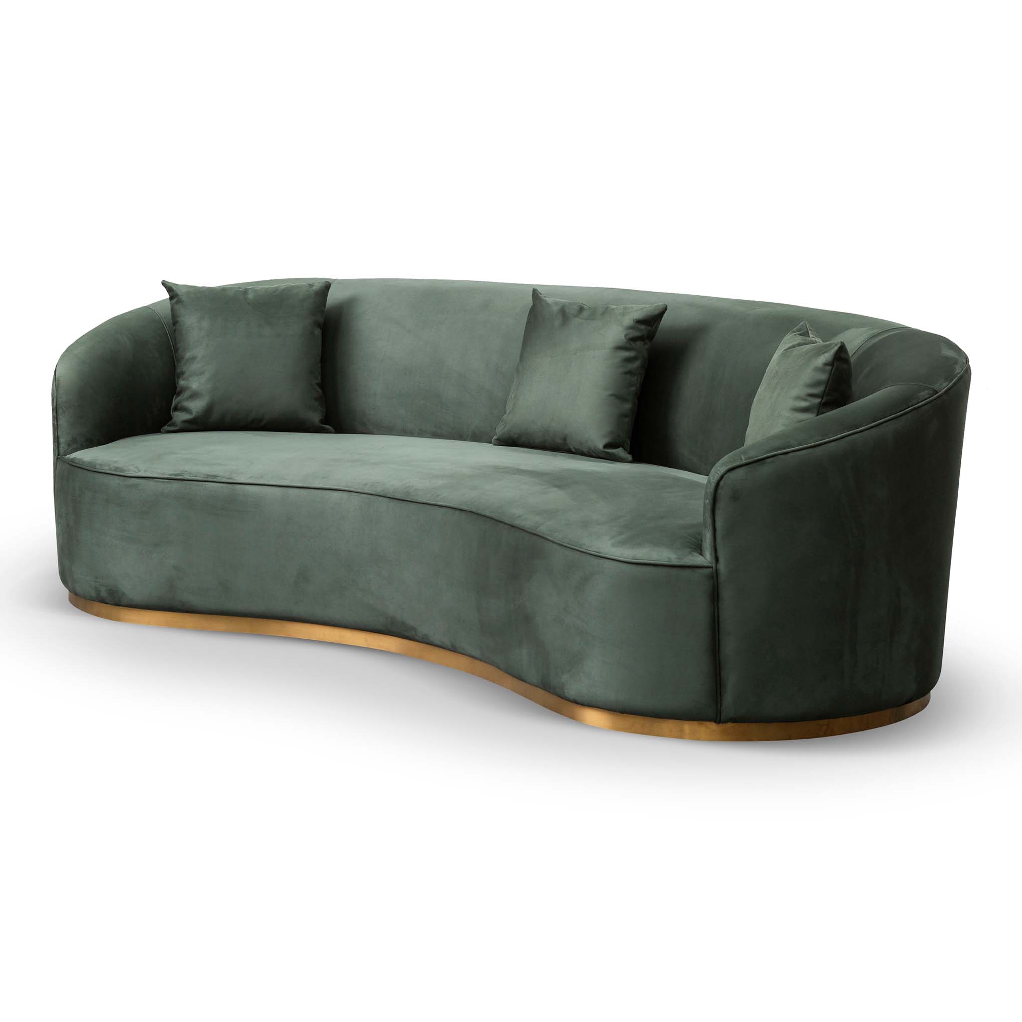 Sophie 3S Sofa - Dark Green Velvet - Sofas