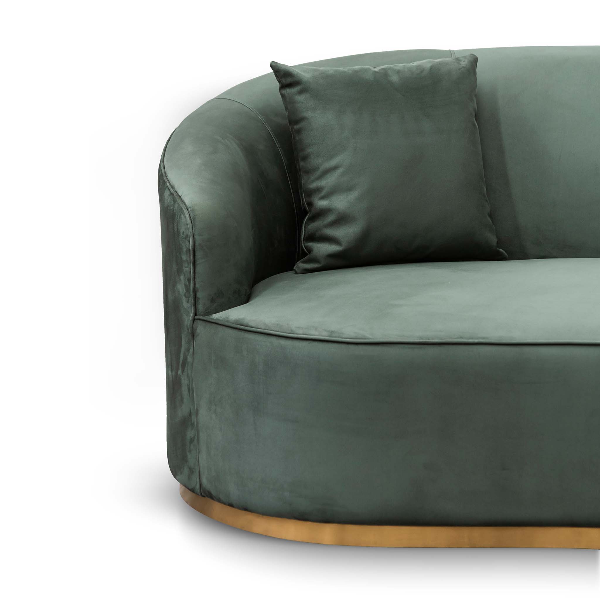 Sophie 3S Sofa - Dark Green Velvet - Sofas