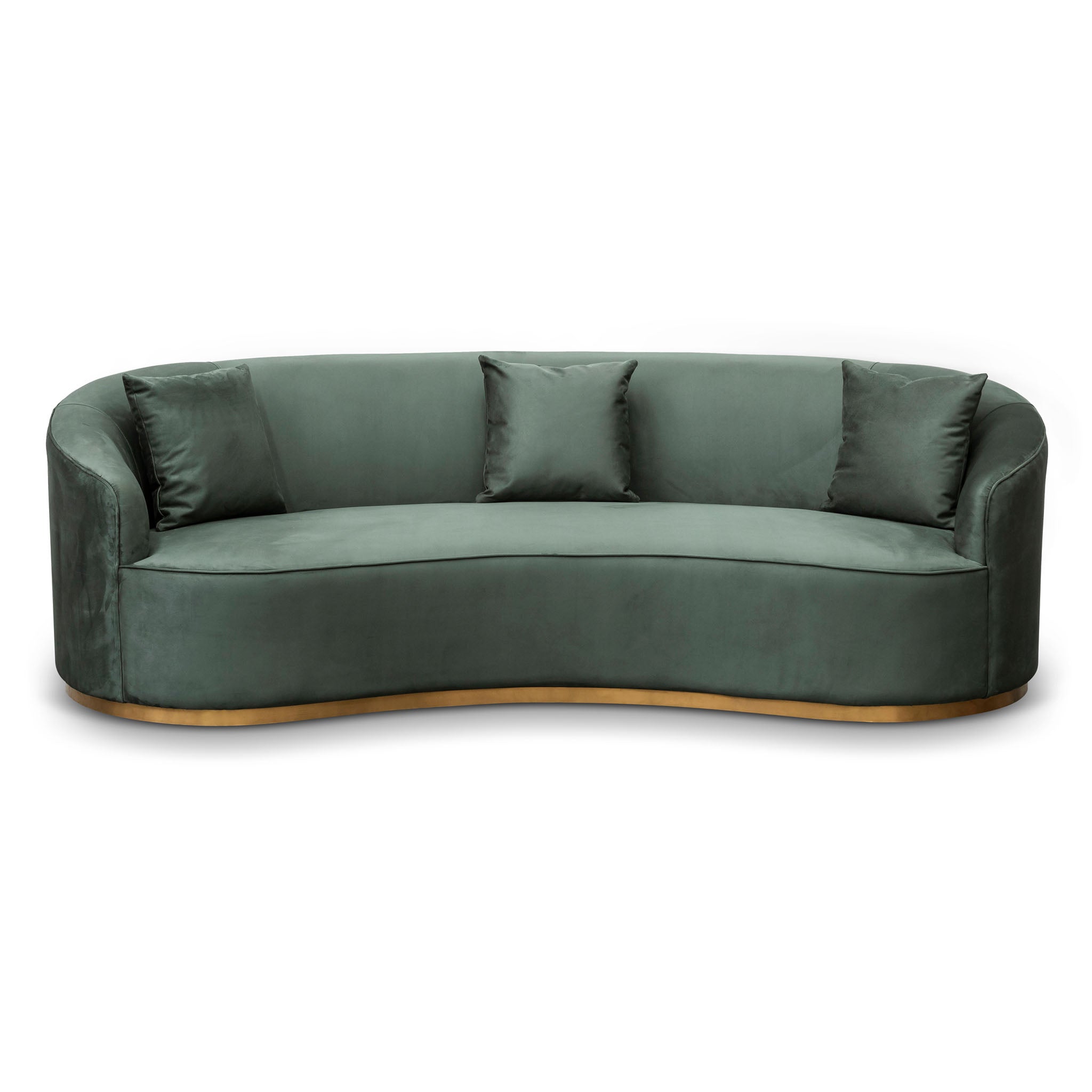 Sophie 3S Sofa - Dark Green Velvet - Sofas