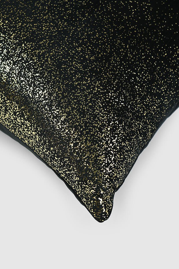 Splatter Luxe Pillow Cover , Black - Pillow Covers