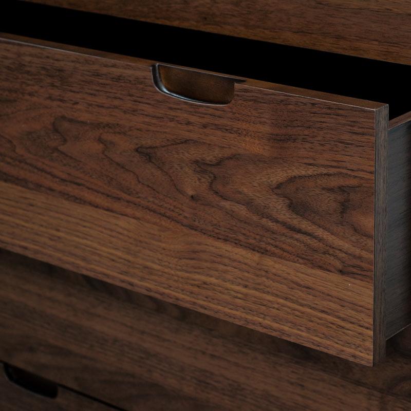 Stella 4 Drawer Chest Scandinavian Design - Walnut - Dressers