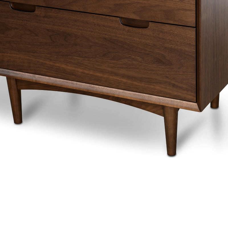 Stella 4 Drawer Chest Scandinavian Design - Walnut - Dressers