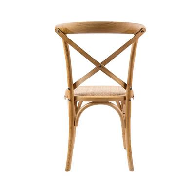 Stella Cross-Back Solid Oak Chair - Natural - Dining Chairs