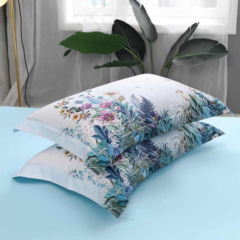 Summer Garden Duvet Cover Set (Egyptian Cotton, 500 TC) - Duvet Covers