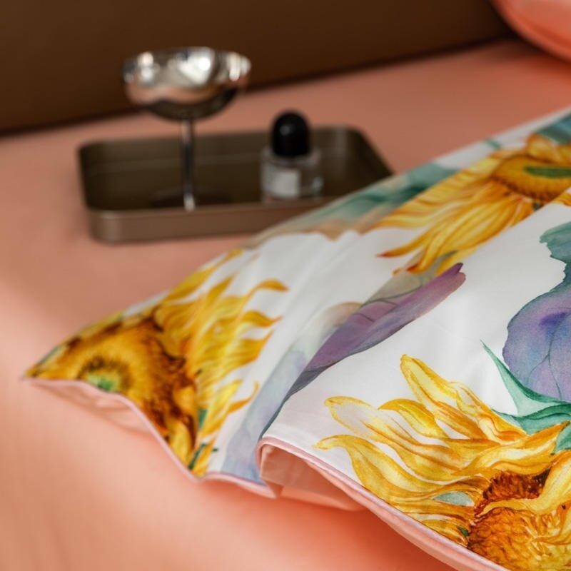 Sunflowers Duvet Cover Set (Egyptian Cotton, 500 TC) - Duvet Covers