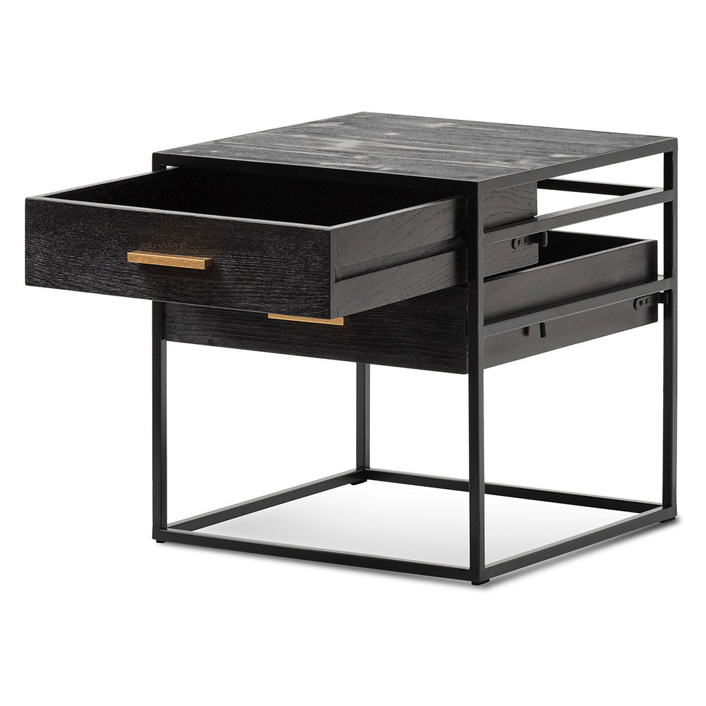 Sylas Side Table - Full Black - Bedside Tables