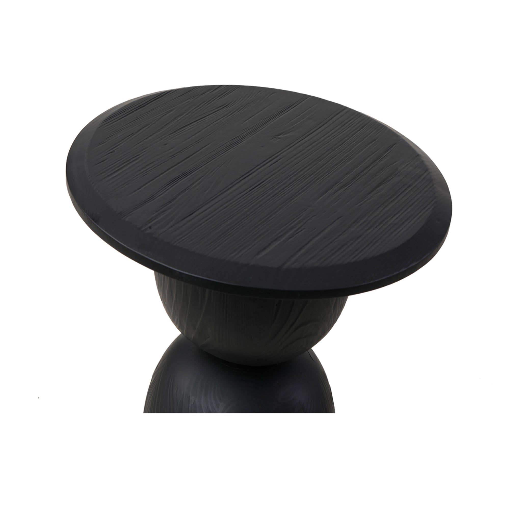 Theodore Round Side Table - Full Black - Bedside Tables