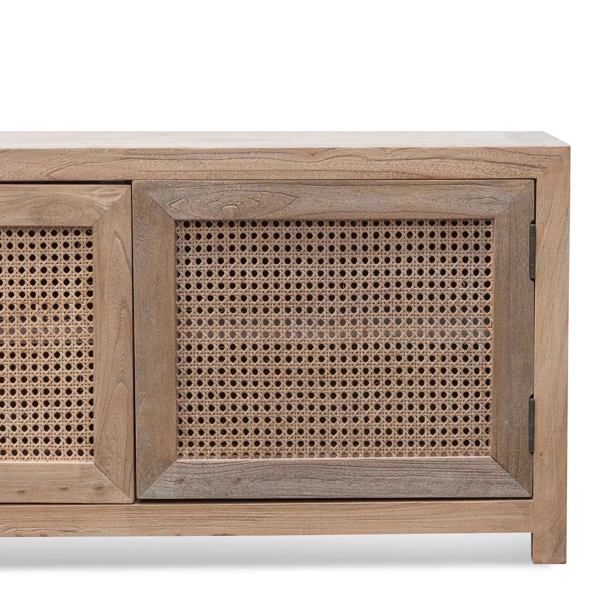 Valencia TV Stand - Natural with Rattan Doors - TV Units