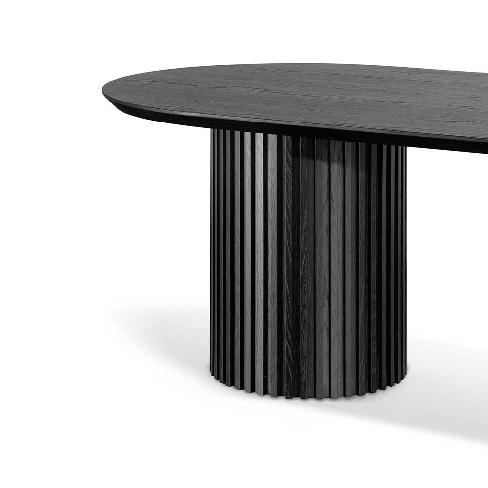 Vics 2.8m Wooden Dining Table - Black - Dining Tables