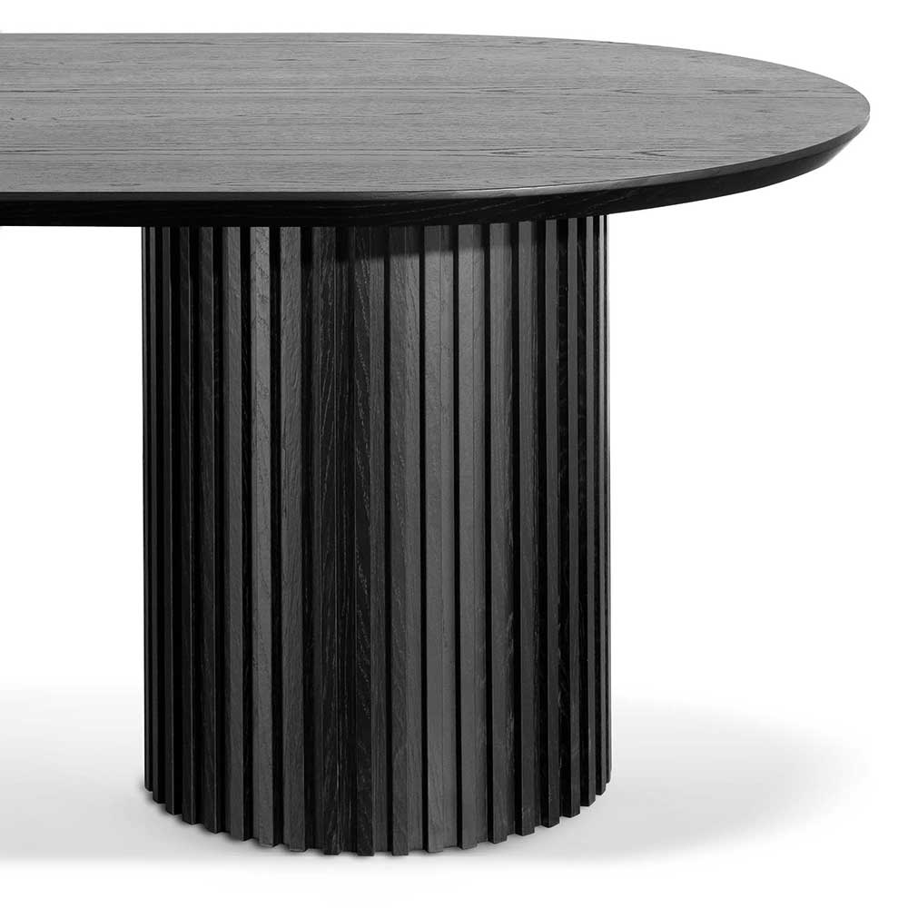 Vics 2.8m Wooden Dining Table - Black - Dining Tables