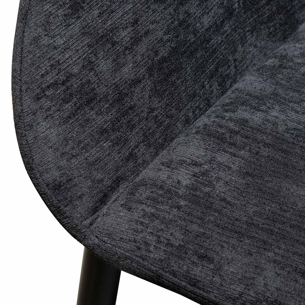 Willow Fabric Dining Chair - Black - Dining Chairs