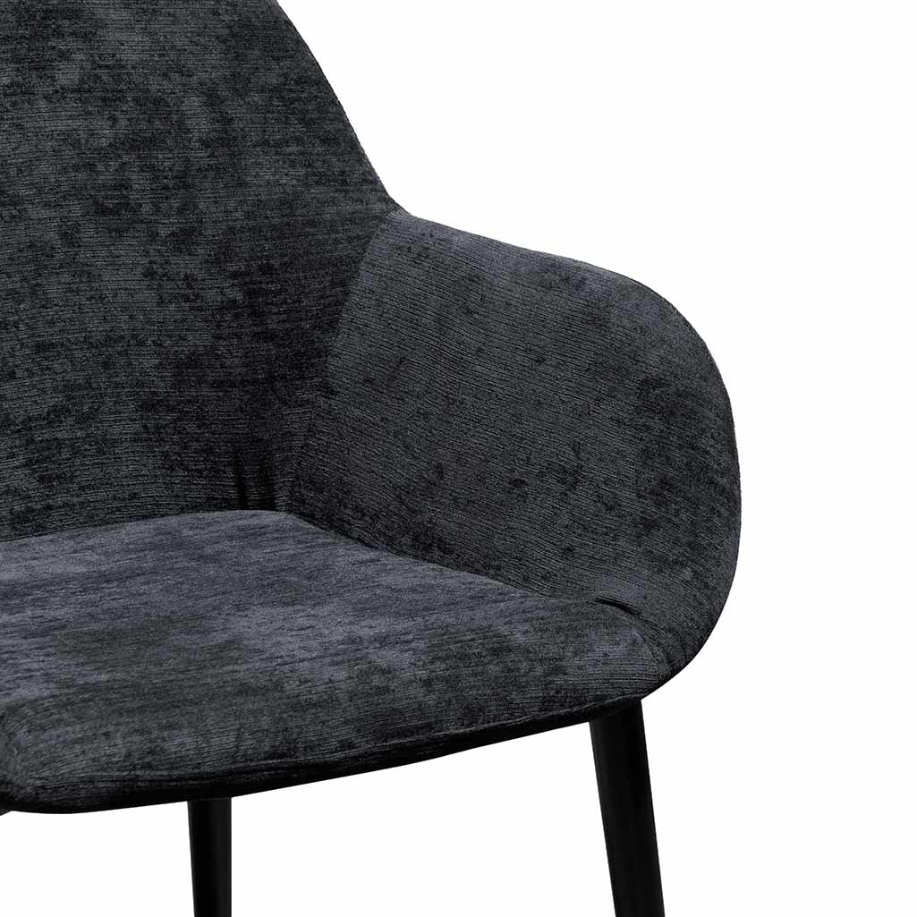 Willow Fabric Dining Chair - Black - Dining Chairs