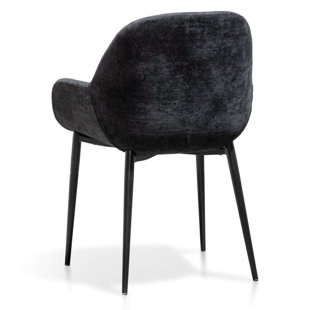 Willow Fabric Dining Chair - Black - Dining Chairs