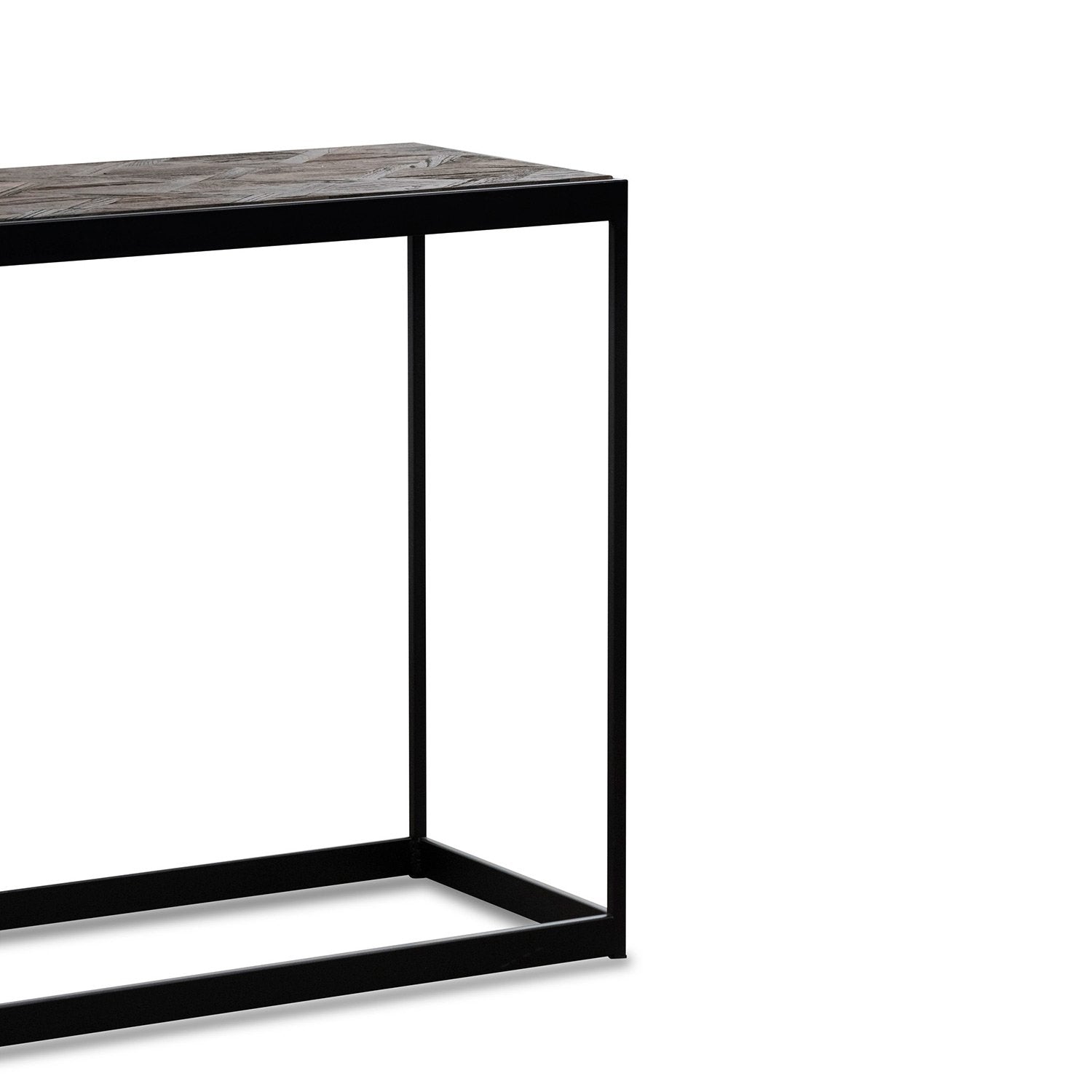 Yutani Console Table in Dark Natural - Black Frame - Console